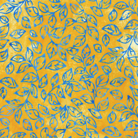 Kaufman Artisan Batiks Floral Wave 21624 321 Sunkissed Leaves By The Yard
