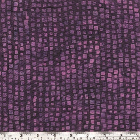 Hoffman Batik S2355 81 violette quadratische Streifen, Meterware