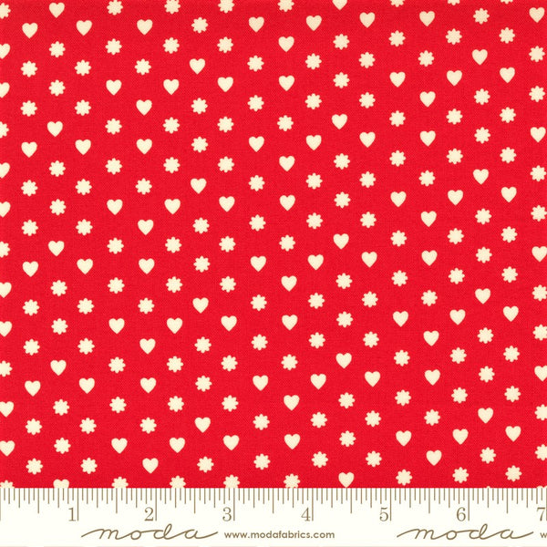 Moda Love Lily 24115 12 Cherry I Heart Flowers By The Yard