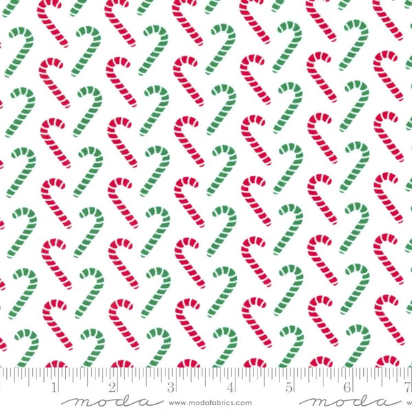 Moda Candy Cane Lane 24124 11 Snow Multi Candy Canes By The Yard
