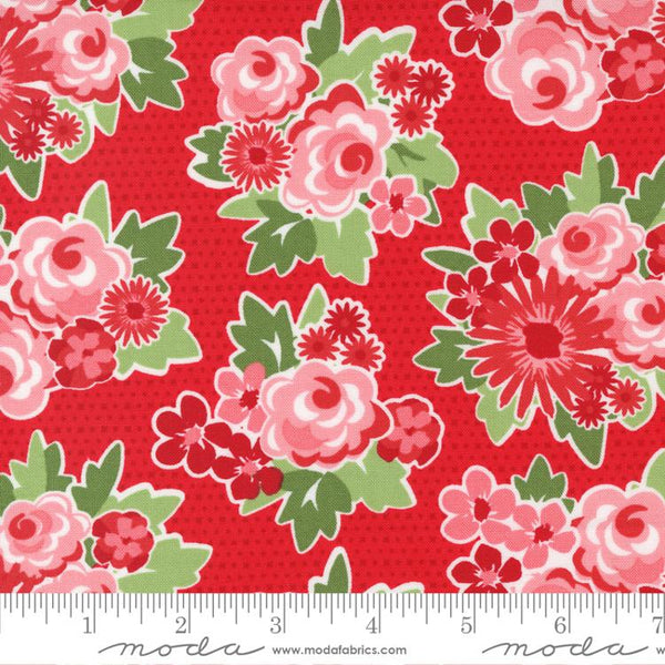 Moda Zinnia 24130 15 Ruby Market Blooms By The Yard