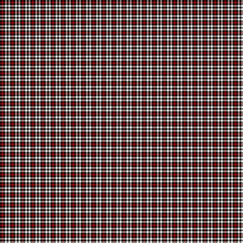 Northcott Alpine Winter 24339 10 Red/Black/White Multi Check By The Yard