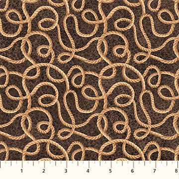 Northcott Saddle Up 24388 - 35 Brown/Beige Lasso Tango By The Yard