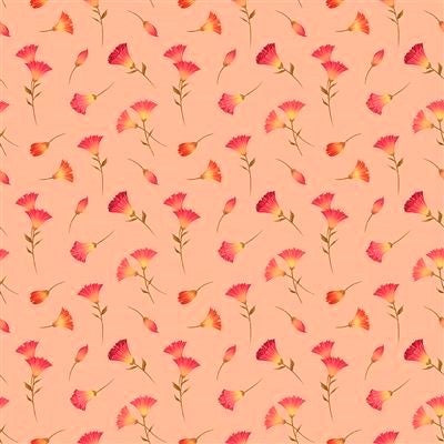 Clothworks Canto Y3231 38 Light Coral Flower Buds By the Yard