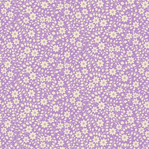 Henry Glass & Co. Nana Mae 6 366 55 Lavender Monotone Floral By The Yard