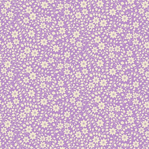 Henry Glass & Co. Nana Mae 6 366 55 Lavender Monotone Floral By The Yard