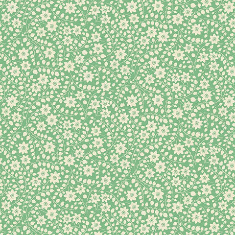 Henry Glass & Co. Nana Mae 6 366 66 Green Monotone Floral By The Yard