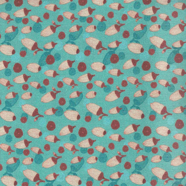 Blank Quilting S-Biloba 4501 546 Turquoise Acorn Toss By The Yard