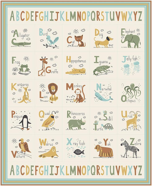 Moda ABC XYZ 20811 11 ABC Animal 36" Panel By the Panel (not strictly by the yard)