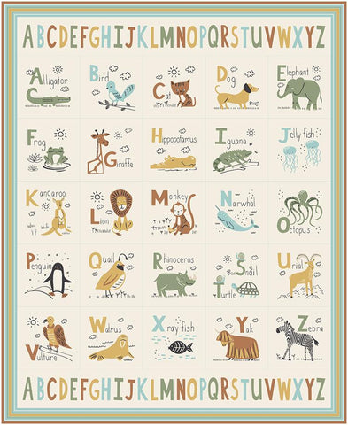 Moda ABC XYZ 20811 11 ABC Animal 36" Panel By the Panel (not strictly by the yard)