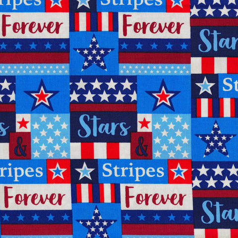 Studio E Stars & Stripes Forever 5828 78 Plaid Patchwork By The Yard