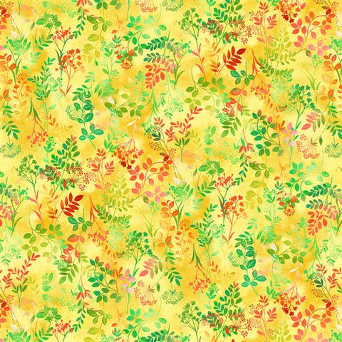 Studio E Butterfly Bliss 5923 44 Yellow Mini Wildflowers By The Yard