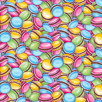 Studio E Let's Bake 6755 78 Multi Packed Macarons By The Yard