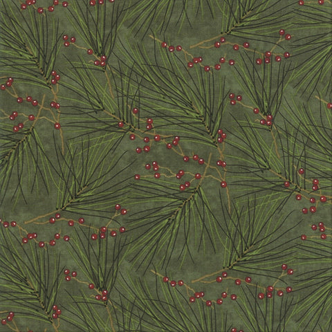 Moda Winter White 6812 16 Pine Pine Needles By The Yard
