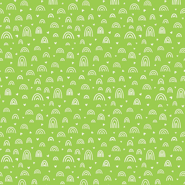 Henry Glass & Co. Chasing Rainbows 691 66 Green Small Monotone Rainbows By The Yard