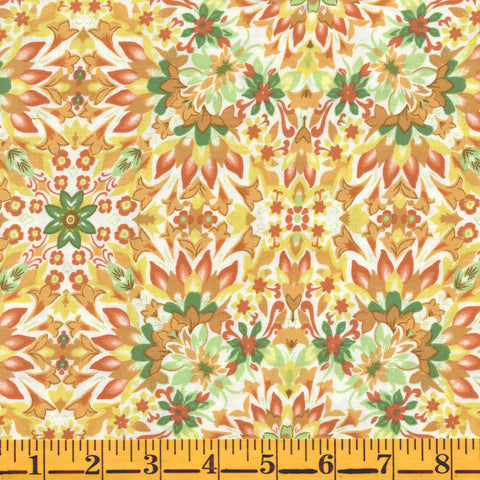 Studio E Bee All You Can Bee 6942 33 Peach Daisies Damask By The Yard