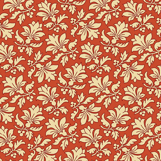 Andover Belle Rose 9718 R Scarlet Red Damask By The Yard