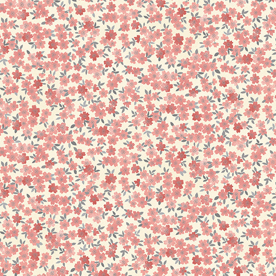 Makower Tranquility 2412 P Pink Blossoms By The Yard