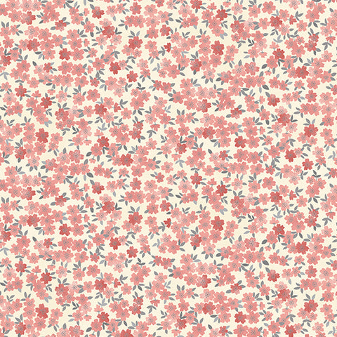 Makower Tranquility 2412 P Pink Blossoms By The Yard