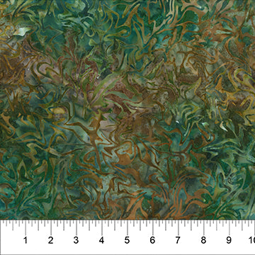 Banyan Batiks Destination Amazon Rainforest 80692-74 Olive Leaf Abstract By The Yard