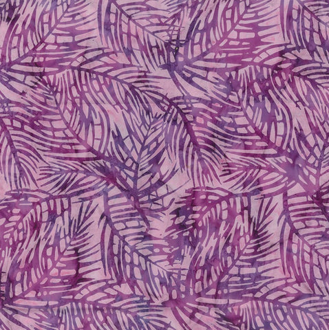 Banyan Batiks flattern 80724 84 violette Palmenblätter pro Meter