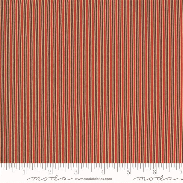 Moda Ladies Legacy 8356 11 Cooper Red Samuel's Stripe By The Yard