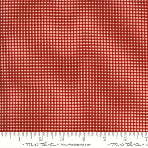 Moda Ladies Legacy 8358 11 Cooper Red Laura's Check By The Yard