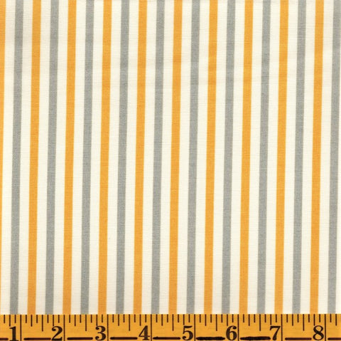 Moda Essentially Yours 8652 52 Yellow/Silver Essential Stripe By The Yard
