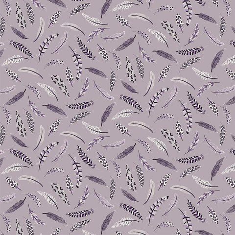 FIGO Fabrics Birdwatch 90440 80 Lilac Feathers By The Yard