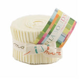 Moda Bella Solids 9900JJR 60 Pre-Cut 20 Piece Junior Jelly Roll - Ivory