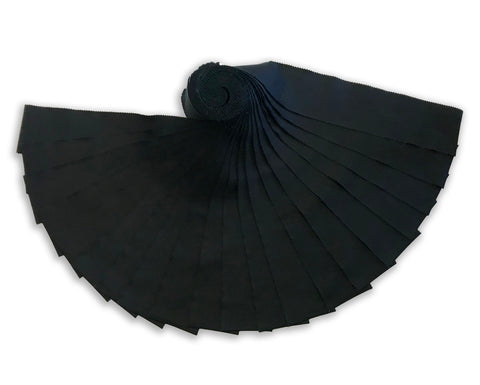 Moda Bella Solids Pre-Cut 40 Piece Jelly Roll 9900JR 99  - Black