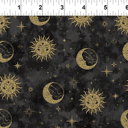 In The Beginning The Sun, The Moon, & The Stars 9SMS 1 Black Sun & Moon Sky By The Yard