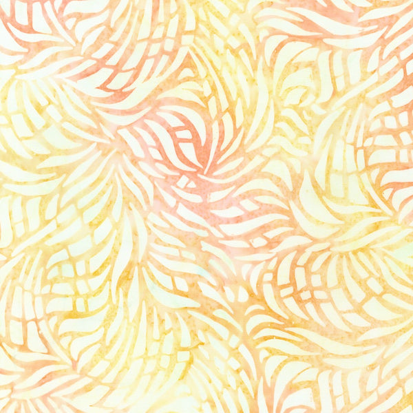 Kaufman Artisan Batiks Pastel Petals 21447 207 Sunrise Palm Leaves By The Yard