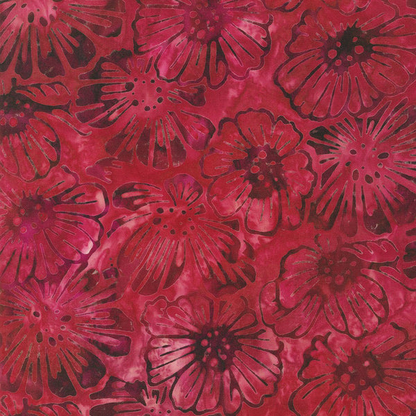 Kaufman Artisan Batiks Sunrise Blossoms 21628 93 Scarlet Blossoms By The Yard