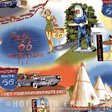 Hoffman Route 66 West BBLK 972 7 Blue Sunny 66 By The Yard