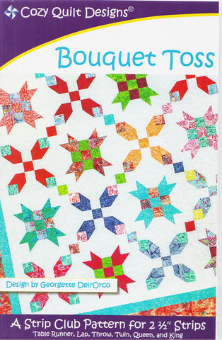 Blumenstraußwurf – gemütliches Quilt-Design-Muster, digitaler Download