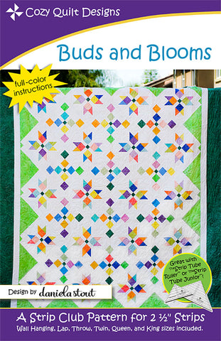Knospen und Blüten – gemütliches Quilt-Design-Muster, digitaler Download