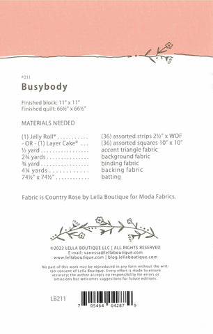 BUSYBODY - Lella Boutique Quilt Pattern #211