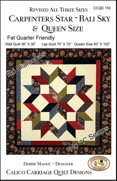 CARPENTER'S STAR REVISED - Calico Carriage Quilt Designs Pattern CCQD150