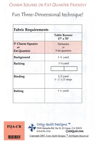 Charm Runner – gemütliches Quilt-Design-Muster, digitaler Download