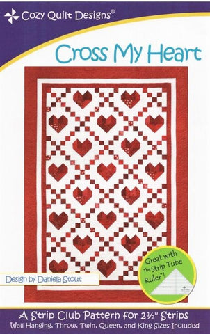 Cross my heart – gemütliches Quilt-Design-Muster, digitaler Download