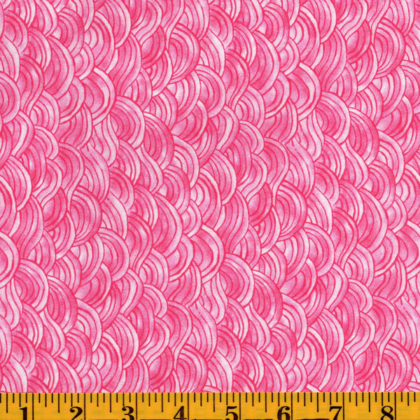 Freckle & Lollie Surfside D10-A Pink Waves By The Yard