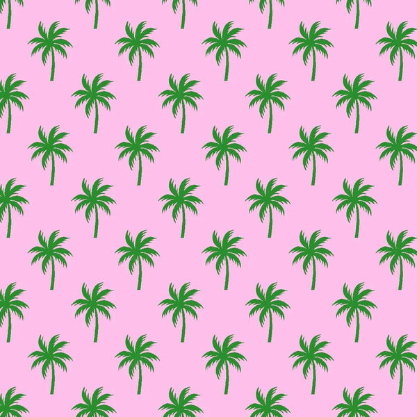 Freckle & Lollie Surfside D8-A Pink Palm Trees By The Yard