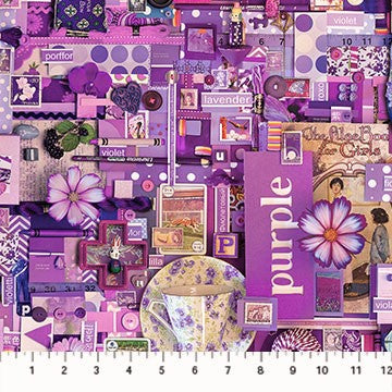 Northcott Color Collage DP22417 - 84 Purple By The Yard