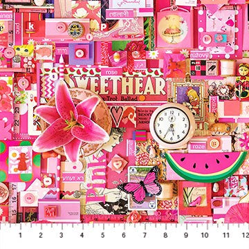 Northcott Color Collage DP22418 - 22 Pink By The Yard