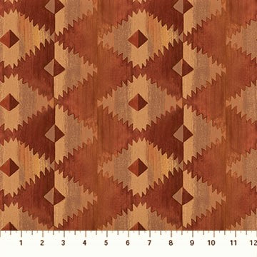 Northcott Saddle Up DP24385 - 34 Rust Multi Cowboy Blanket By The Yard