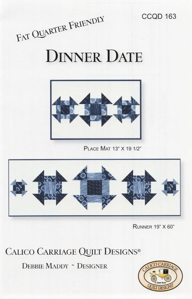 DINNER DATE - Calico Carriage Quilt Designs Pattern CCQD163 DIGITAL DOWNLOAD