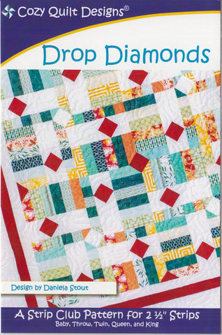 Drop Diamonds – gemütliches Quilt-Design-Muster, digitaler Download