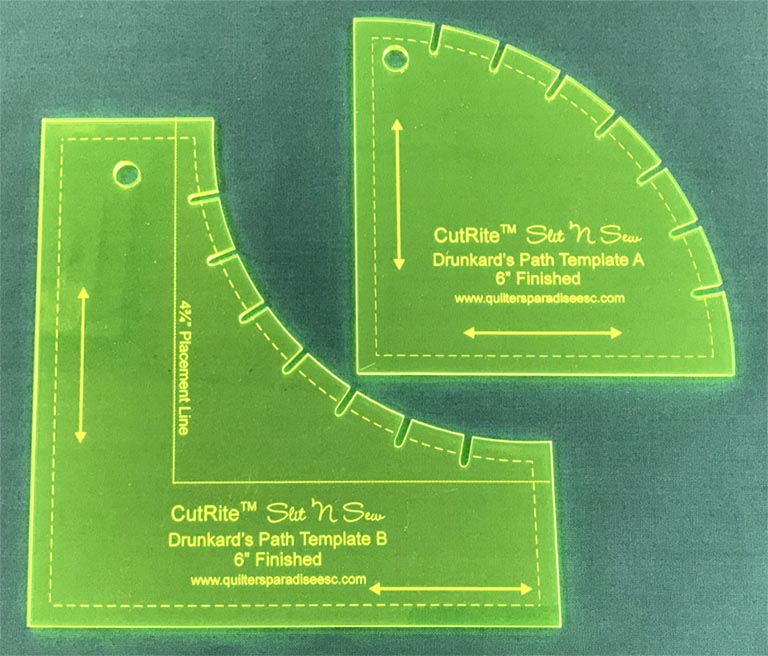 Circular Quilting Template Set, 6 Inches, Quilt Making, Paper