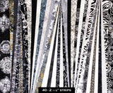 Hoffman Bali Batik 40 piece Strip Set - Black & White